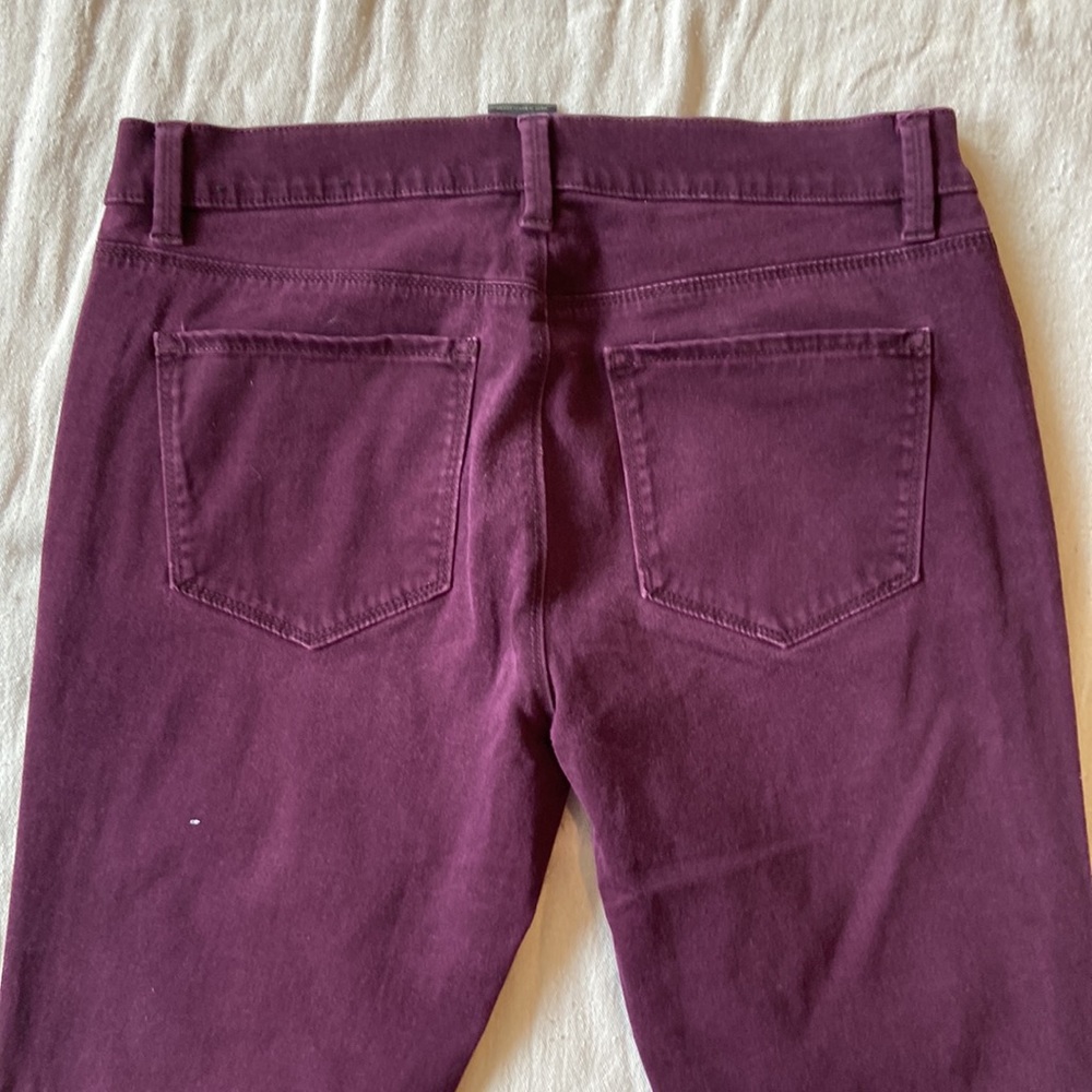 ANN TAYLOR Modern Jeans Pants Skinny Straight Purple Plum Denim Stretch - Picture 5 of 11